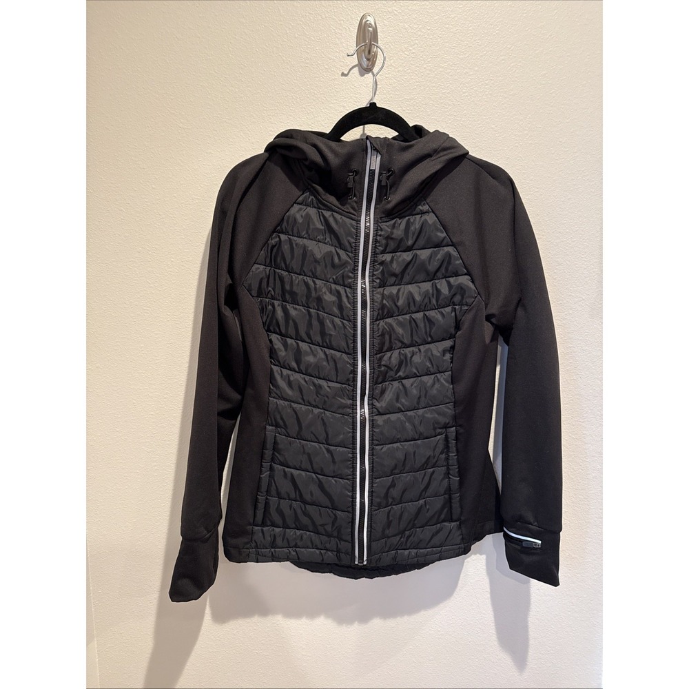 Freedom Trail by Kyodan Women's medium‎ Full Zip Quilted Knit Jacket Black